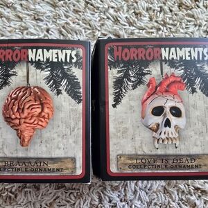 Collectible Ornaments Set - Brain and Skull